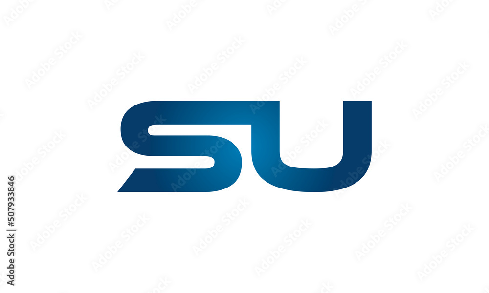 SU linked letters logo icon SU linked letters logo icon