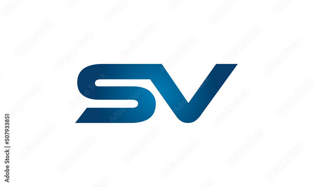 SV linked letters logo icon SV linked letters logo icon