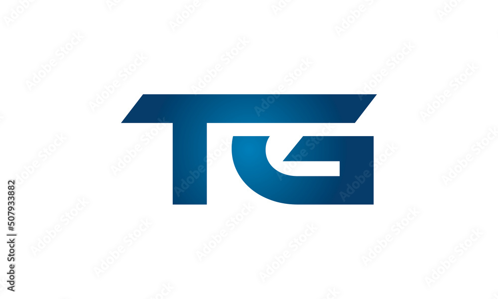 TG linked letters logo icon TG linked letters logo icon