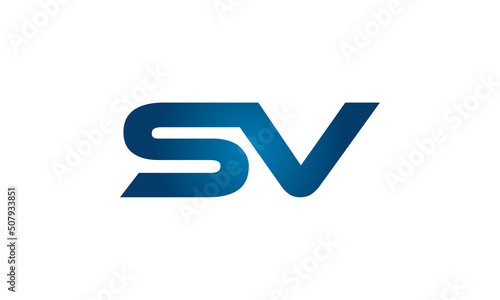 SV linked letters logo icon