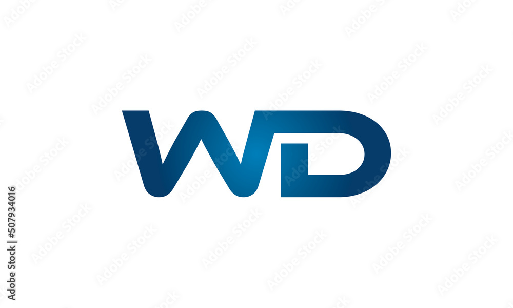 WD linked letters logo icon WD linked letters logo icon