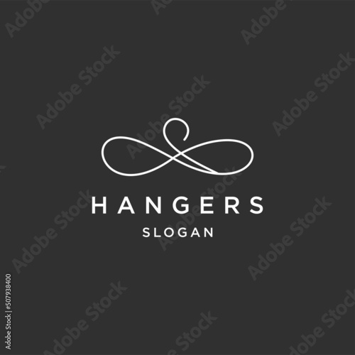 Hangers line art logo template vector illustration design