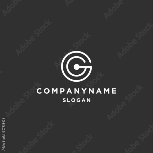 Letter g line art logo template vector illustration design