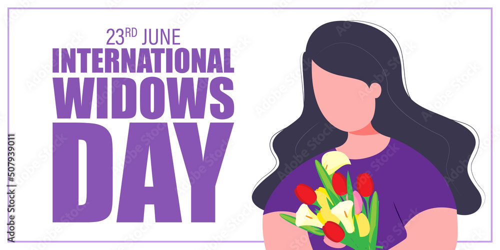 Obraz premium Vector illustration for International Widows Day banner