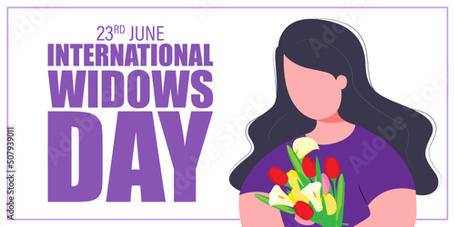 Vector illustration for International Widows Day banner