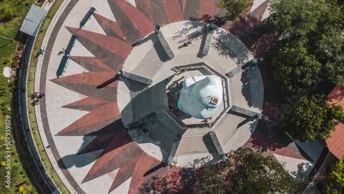 Juazeiro do Norte Cariri Ceará Cidade Sertão Nordeste Estátua Padre Cícero Colina Horto Paisagem Igreja Museu Religião Religioso Chapada Araripe Religiosidade Popular Drone Aéreo photo