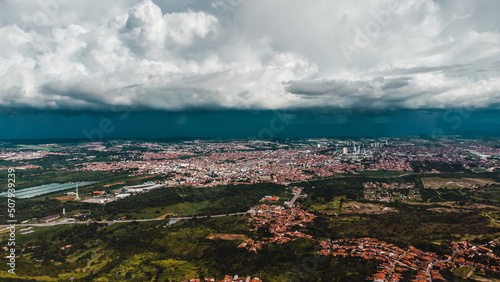 Juazeiro do Norte Cariri Ceará Cidade Sertão Nordeste Estátua Padre Cícero Colina Horto Paisagem Igreja Museu Religião Religioso Chapada Araripe Religiosidade Popular Drone Aéreo photo