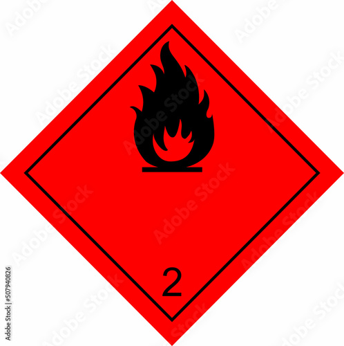 adr2, ADR2, gasolina, inflamable, 2, pictograma, gas inflamable, vector, imagen, indicar, anuncio, aviso, señalética, icono, símbolo, ilustración, seguridad, liquido, epp, sólido, signo, convencional,
