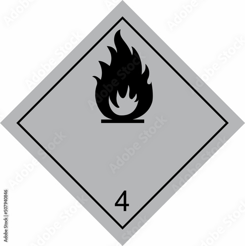 adr4.2, ADR4.2, gasolina, inflamable, , pictograma, gas inflamable, vector, imagen, indicar, anuncio, aviso, señalética, icono, símbolo, ilustración, seguridad, liquido, sólido, signo, convencional