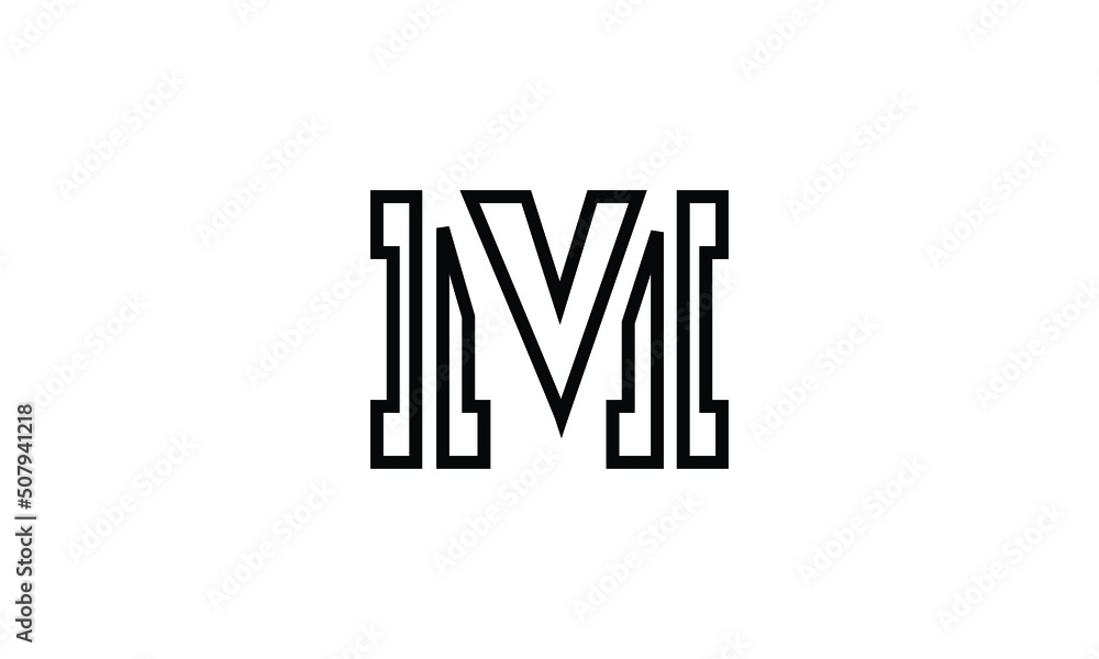M Logo.M Letter Design Vector Illustration Modern Monogram Icon.