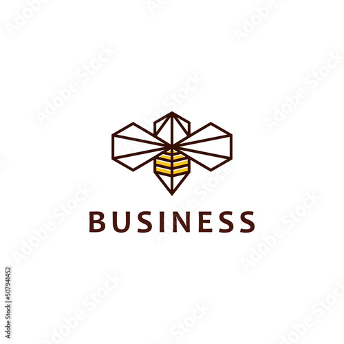 Bee Logo design vector illustration