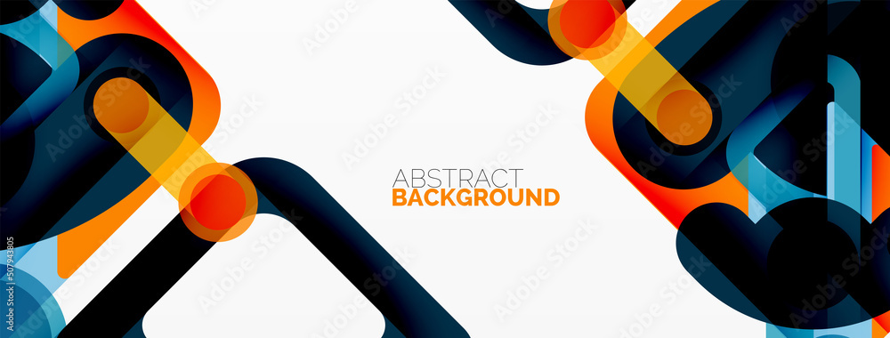 Geometric primitives. Lines, circles abstract background Geometric primitives. Lines, circles abstract background