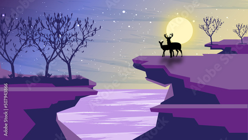 cartoon scenery illustration