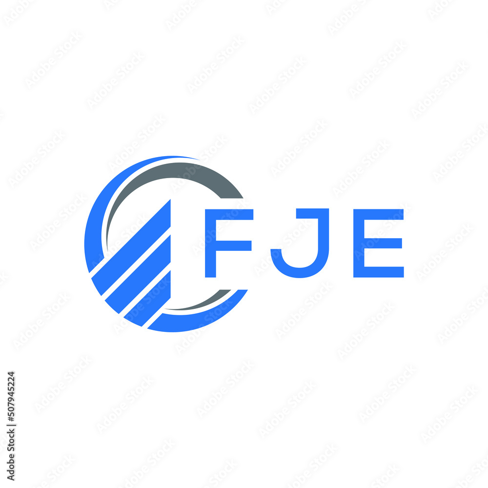 FJE Flat accounting logo design on white background. FJE creative initials Growth graph letter logo concept. FJE business finance logo design. FJE Flat accounting logo design on white background. FJE creative initials Growth graph letter logo concept. FJE business finance logo design.
