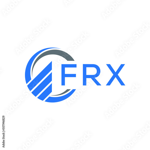FRX Flat accounting logo design on white  background. FRX creative initials Growth graph letter logo concept. FRX business finance logo design. © Faisal