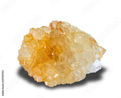 Canvas Print mineral calcite stone isolated on white