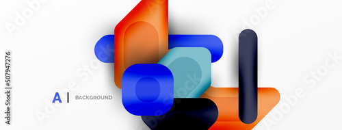 Colorful geometric shapes lines, squares and triangles. Abstract background for wallpaper, banner or landing page