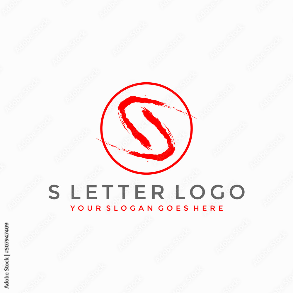 Letter S circle lgoo vector image Letter S circle lgoo vector image