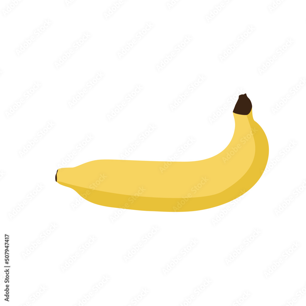 Banana icon on a white background.; vector illustration