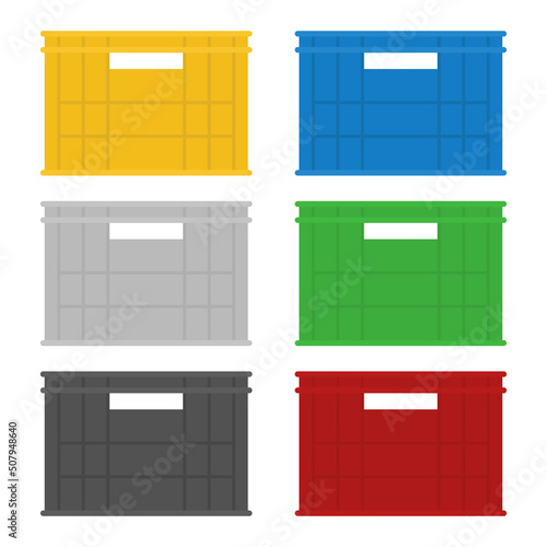 プラスチックのコンテナのイラストセット