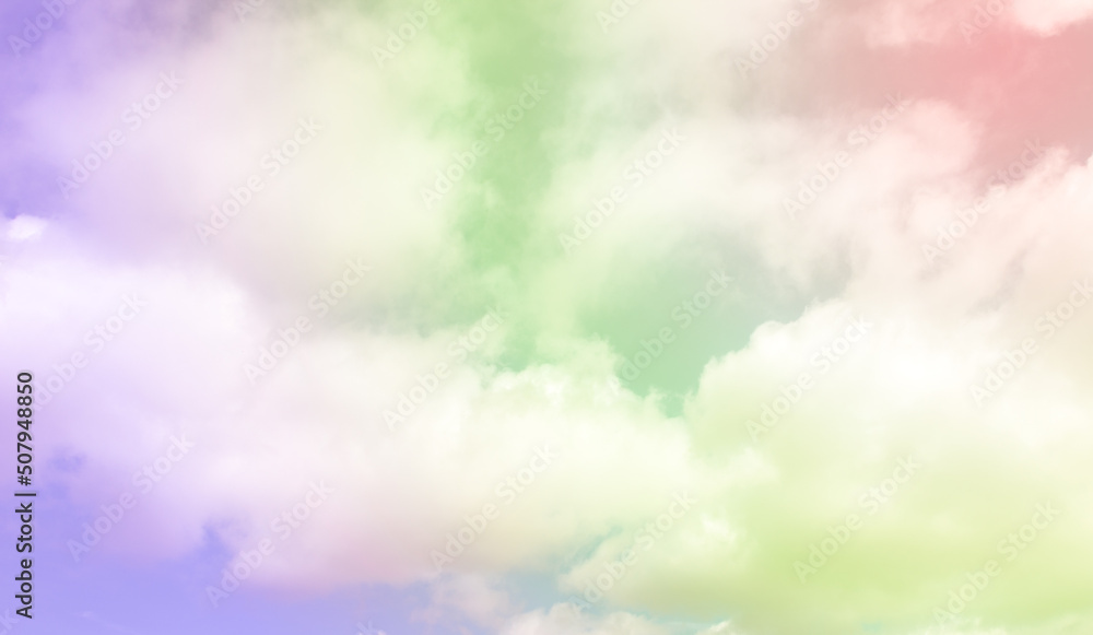 Cloud and sky in pastel sweet colored soft style for backgrounds.