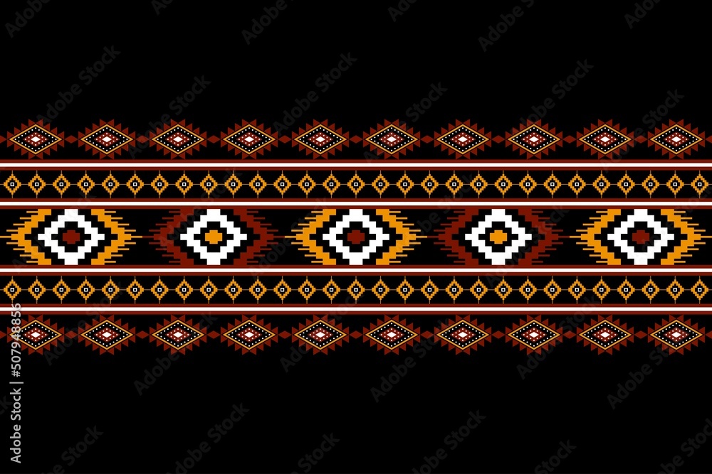 Geometric ethnic oriental seamless pattern traditional Design for ...