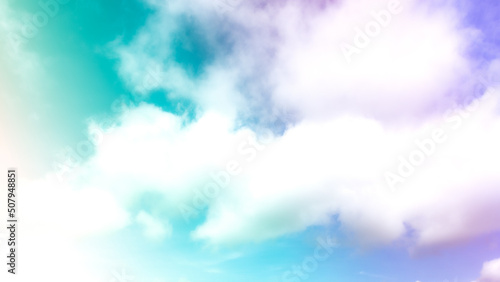 Cloudscape sky in pastel sweet colored soft style for backgrounds.