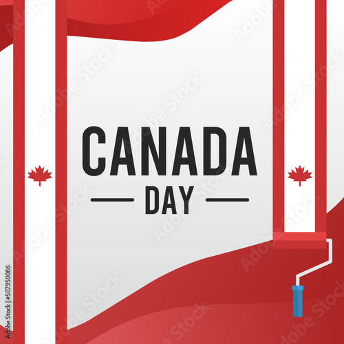 canada day poster for social media post  marketing  discount  greeting card  etc