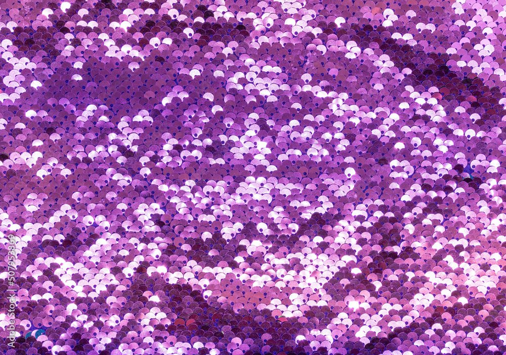 Colorful sequins sparkling background. Texture of sequins.