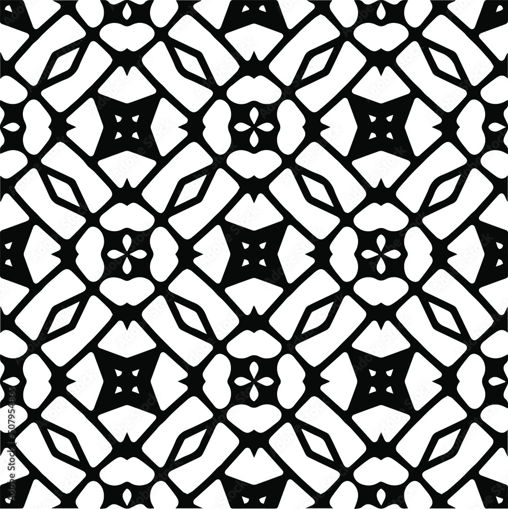 Fototapeta premium Abstract background with repeat pattern . black and white color. Unique geometric vector swatch. Perfect for site backdrop, wrapping paper, wallpaper, textile and surface design. 