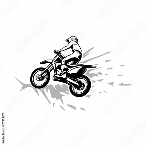 motocross trails adventure illustration vector