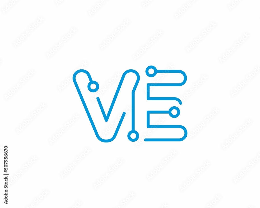 Abstract Letters VE Logo Design Template 001 Abstract Letters VE Logo Design Template 001