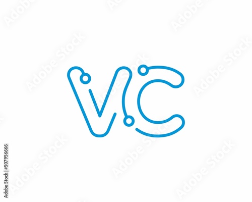 Abstract Letters VC Logo Design Template 001