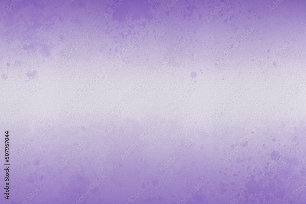 Purple Watercolor Background with Paint Splatters