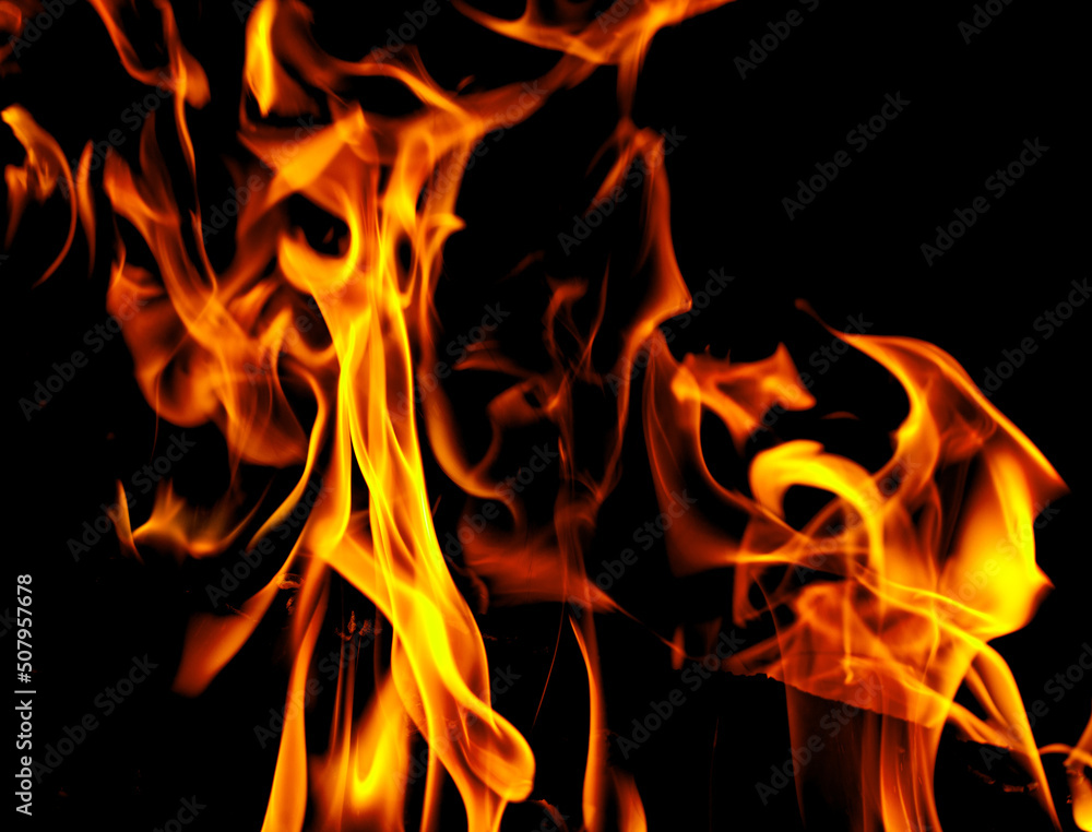 fire flames on black background fire flames on black background