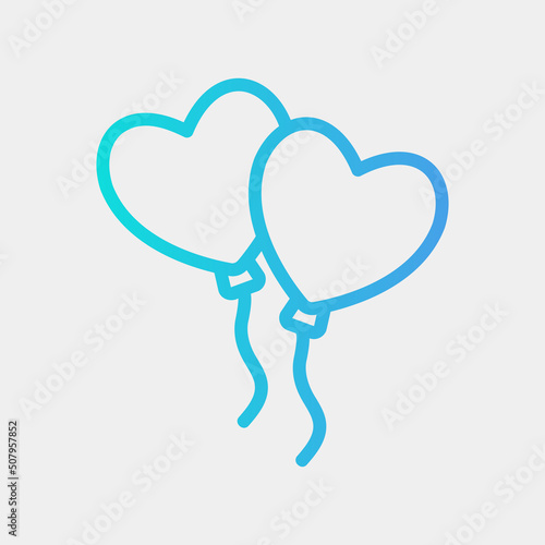 Love balloon icon in gradient style, use for website mobile app presentation © Anconerdesign