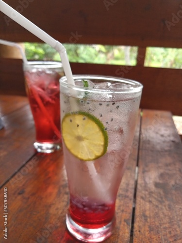 cocktail with lime