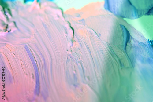 Pink turquoise gradient paint strokes