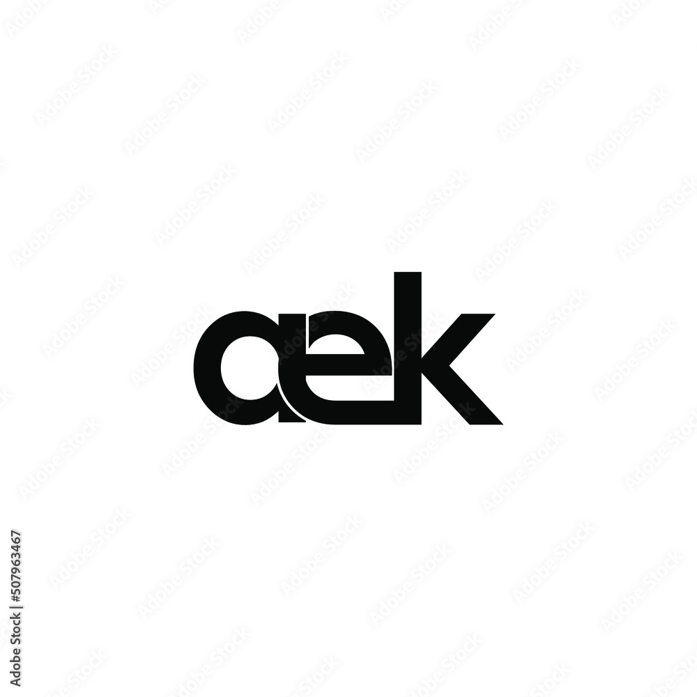 aek letter original monogram logo design