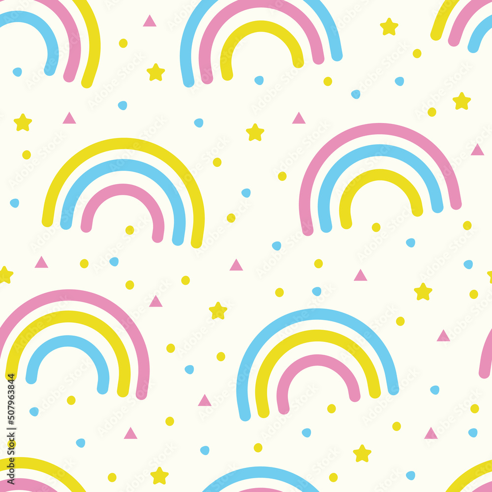 Obraz premium Happy rainbows colorful pattern