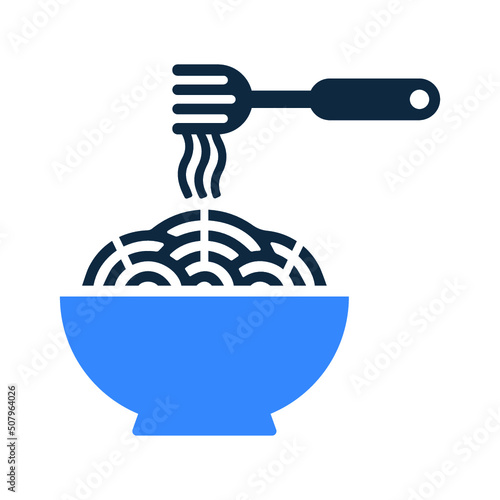 Noodles , Chow mein icon. Simple editable vector graphics.