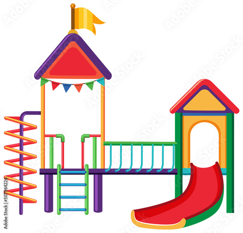 Outdoor playground slide for kids