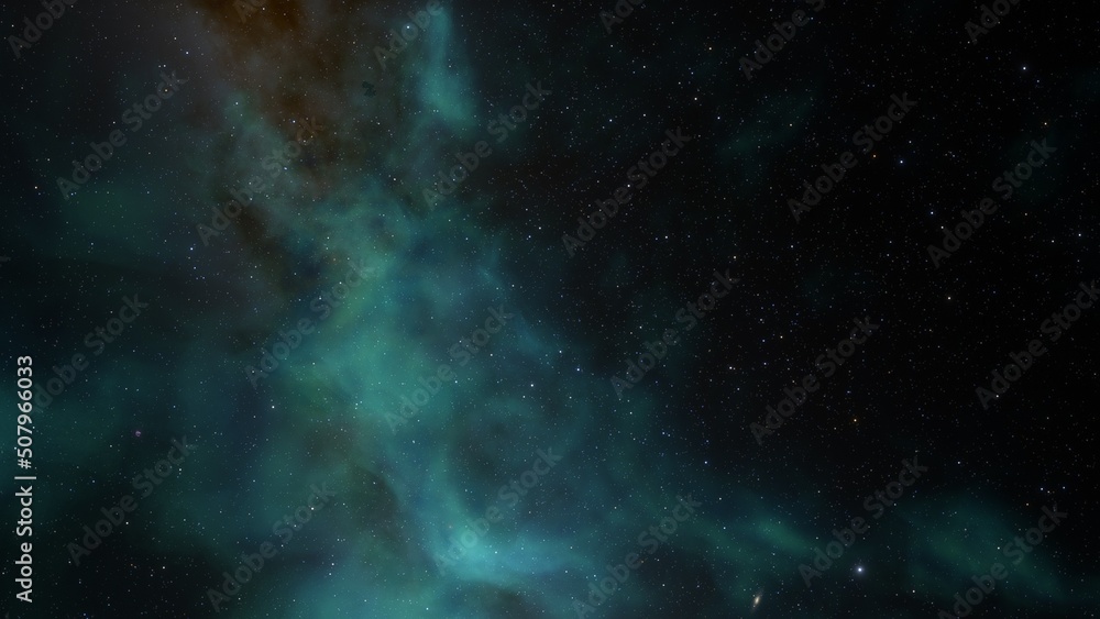 Fototapeta premium Space of night sky with cloud and stars