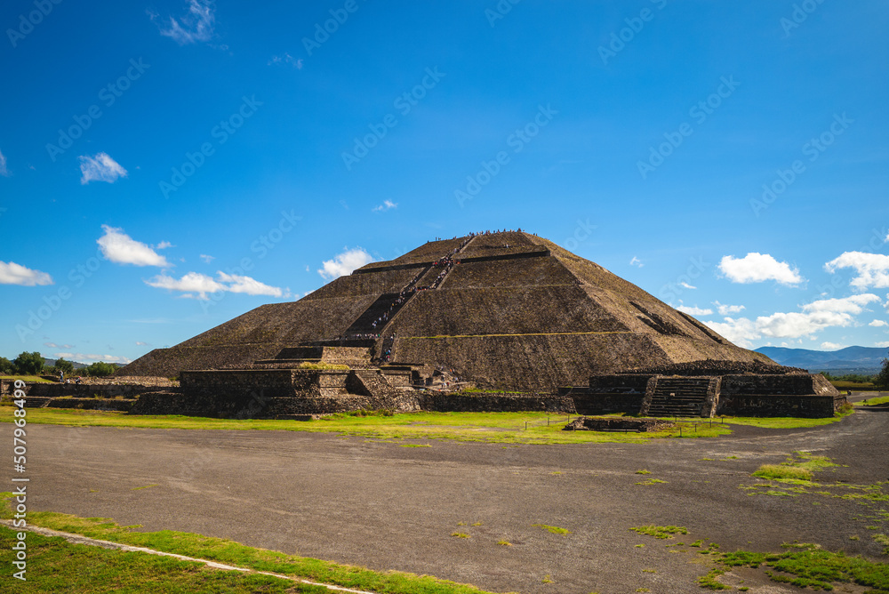 Pyramid of sun in Teotihuacan, UNESCO World Heritage site of mexico