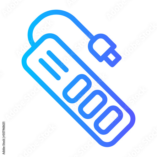 usb hub gradient icon