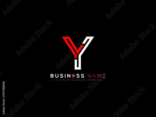 Letter Y Logo Icon, Creative yy y Logo Letter Vector With Red White Icon Design