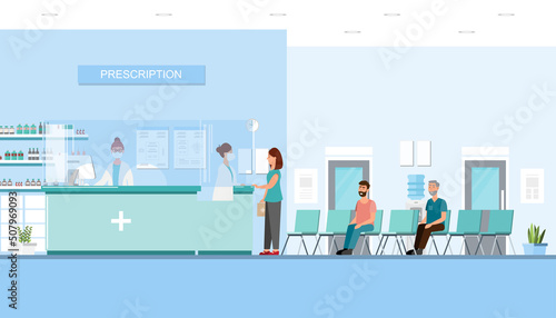 prescription department for patients in a hospital.