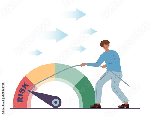 Business or life risk concept. Challenge, danger or difficulty to overcome.