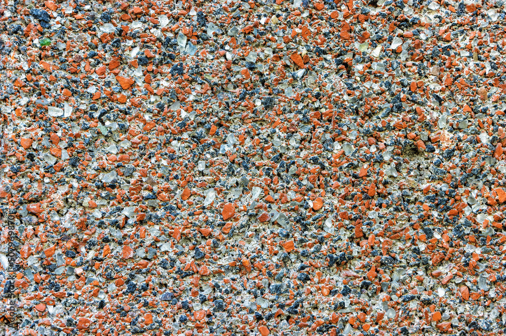 plastered wall with pebbles of various shapes plastered wall with pebbles of various shapes