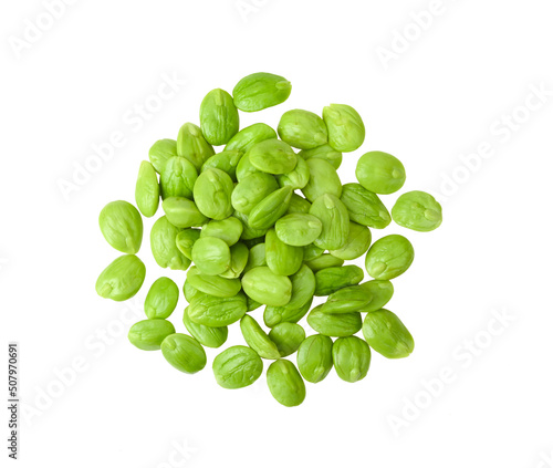 Bitter beans isolated on white photo